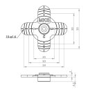 Plastic cross servo horn Length:50mm Thk:2.75 for HBL8X0, HBL380 5pcs/package