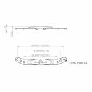 Servohorn zweiseitig Metall abgewinkelt M3 - L 2.5/3/3.5 in - for HV9767, 9780, 737, 747