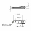 Servohorn einseitig Metall M3 - L 1/1.5 in - for HV9767,...