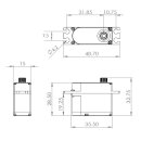 3x HV9767 und 1x HBL980 HV Digital Servo combo